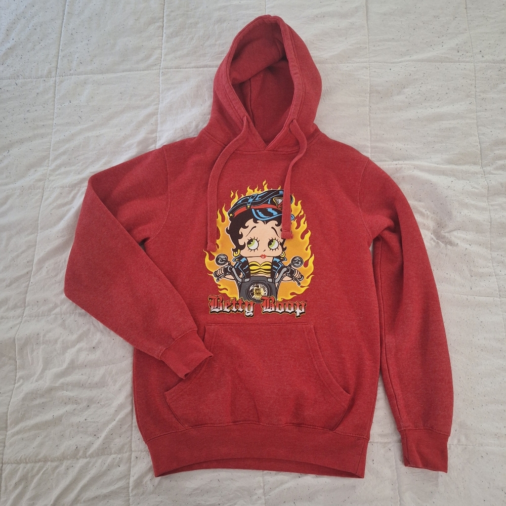 Women's hooded sweatshirt featuring Betty Boop.